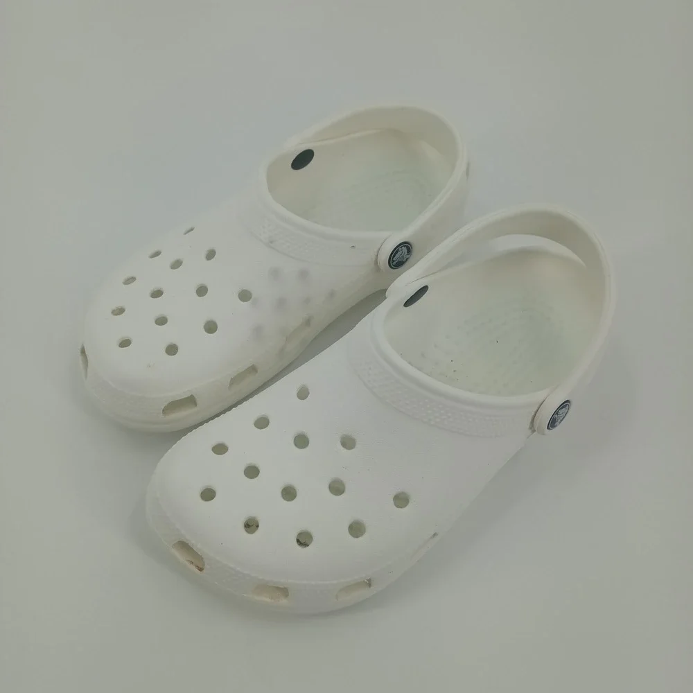 Crocs Classic Clogs White Slip On Water Shoes Mens 6 Womens 8 10001-100